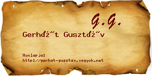 Gerhát Gusztáv névjegykártya
