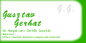gusztav gerhat business card